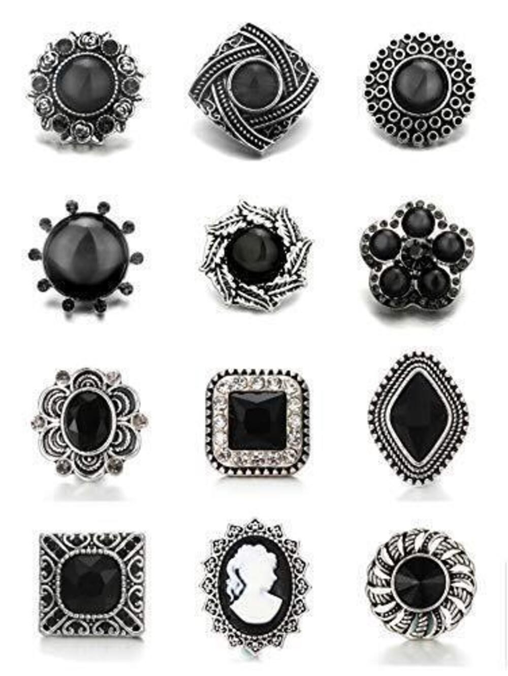 5947 New 12pcs Snaps Jewelry 18MM-20MM Flower Shape Snap Jewelry Charms